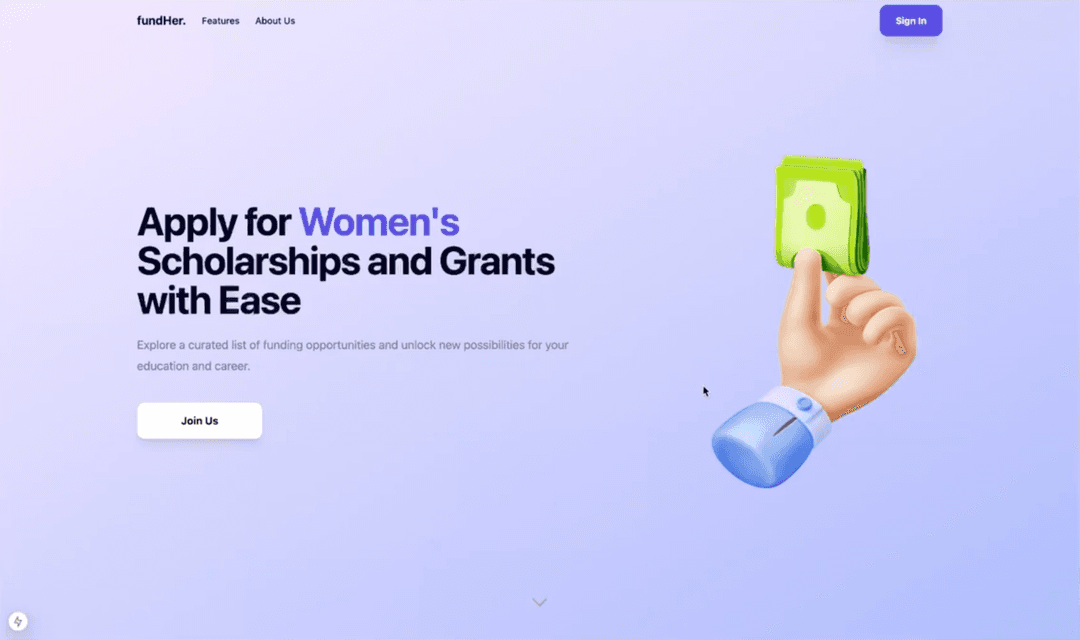 Fund Her (Hackathon Winner)